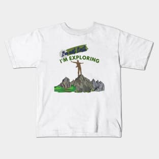 I'm not lost, I'm exploring  boys T- shirt Kids T-Shirt